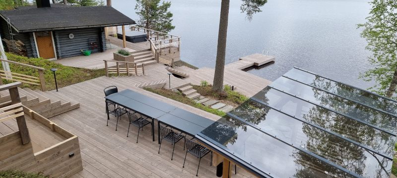 pyhäjärvi mökkipihan porrastus